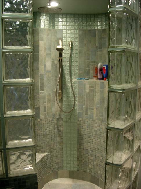 Green Glass Shower